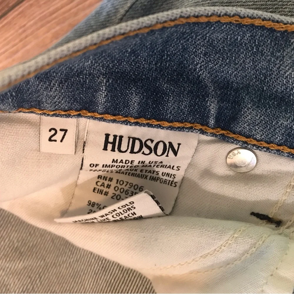 Hudson Riley Cropped Relax Straight Jeans Size 27 - Picture 7 of 11